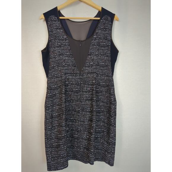 O'2nd Navy Mesh Sleeveless Sheath Dress 8 - Picture 2 of 7